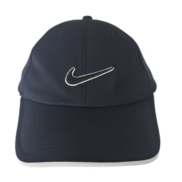 Nike Golf Black Embroidered Logo Hat Adjustable Unisex Outdoor Running Workout - Picture 1 of 10